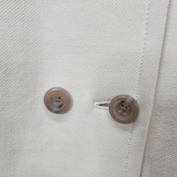 J‎ Crew Women's Ivory Cream Wool Blend Double Breasted Peacoat Long Size 0 - Picture 3 of 14